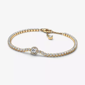 (afbeelding voor) Pandora Sparkling Halo Tennis Bracelet - 569416C01