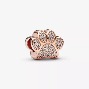 Pandora Sparkling Paw Print Bedel - 781714C01 (afbeelding voor) Pandora Sparkling Paw Print Bedel - 781714C01