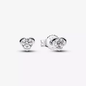 (afbeelding voor) Pandora Talisman Lab-grown Diamond Heart Oorbellen 0,30 karaat tw Sterling Zilver - 293111C01