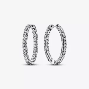 (afbeelding voor) Pandora Timeless Enkele Rij Pavé Oorringen - 293016C01