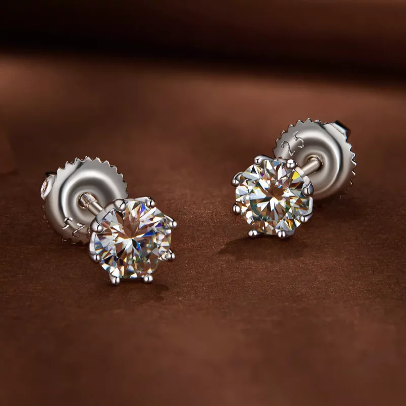 (afbeelding voor) Pandora Stijl 0.5 Karaat Moissanite Hoop Oorbellen - MSE019-S - Bekijken 2