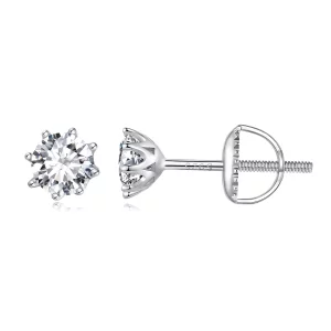 Pandora Stijl 0.5 Karaat Moissanite Hoop Oorbellen - MSE019-S (afbeelding voor) Pandora Stijl 0.5 Karaat Moissanite Hoop Oorbellen - MSE019-S