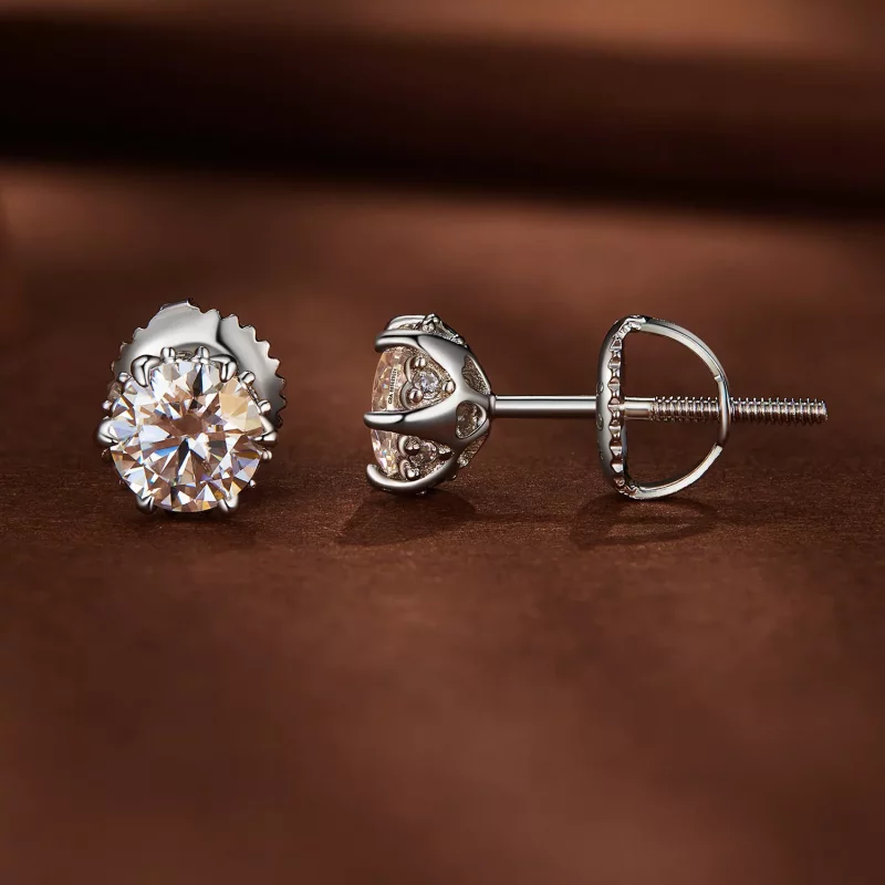 (afbeelding voor) Pandora-stijl 0,5 karaat Moissanite oorknopjes - MSE020-S - Bekijken 2