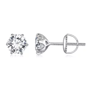Pandora-stijl 0,5 karaat Moissanite oorknopjes - MSE020-S (afbeelding voor) Pandora-stijl 0,5 karaat Moissanite oorknopjes - MSE020-S