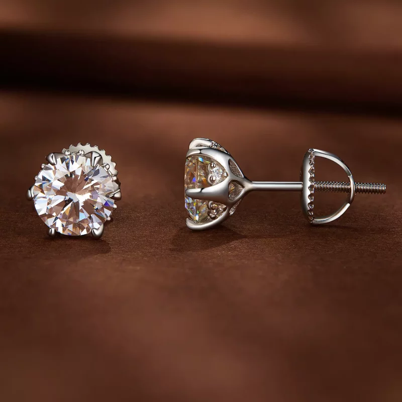 (afbeelding voor) Pandora-stijl 1 karaat Moissanite oorknopjes - MSE020-L - Bekijken 2