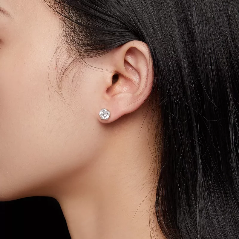 (afbeelding voor) Pandora-stijl 1 karaat Moissanite oorknopjes - MSE020-L - Bekijken 5