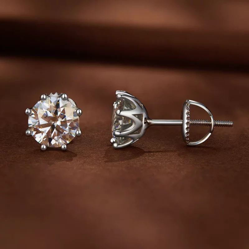 (afbeelding voor) Pandora Stijl 1 Karaat Moissanite Stud Oorbellen - MSE019-L - Bekijken 2