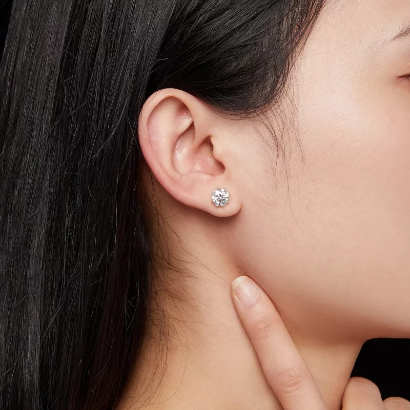 (afbeelding voor) Pandora Stijl 1 Karaat Moissanite Stud Oorbellen - MSE019-L - Bekijken 6