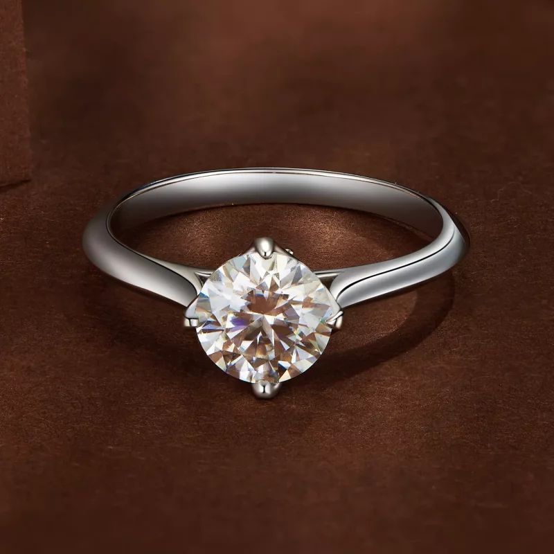 (afbeelding voor) Pandora Stijl 1 Karaat Moissanite Verlovingsring - MSR033 - Bekijken 3
