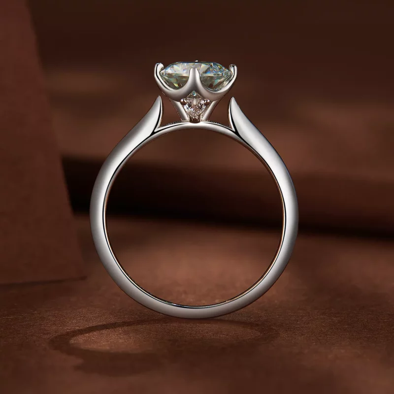 (afbeelding voor) Pandora Stijl 1 Karaat Moissanite Verlovingsring - MSR033 - Bekijken 4