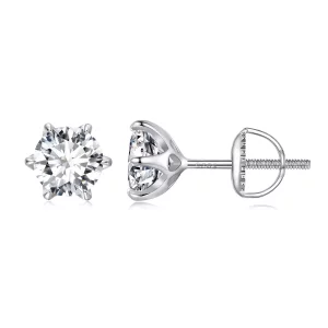 Pandora-stijl 1-karaats Moissanite-stekeroorbellen - MSE021-S (afbeelding voor) Pandora-stijl 1-karaats Moissanite-stekeroorbellen - MSE021-S