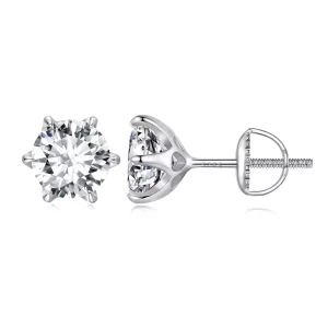 Pandora-stijl 2-karaats Moissanite Stud Oorbellen - MSE021-L (afbeelding voor) Pandora-stijl 2-karaats Moissanite Stud Oorbellen - MSE021-L