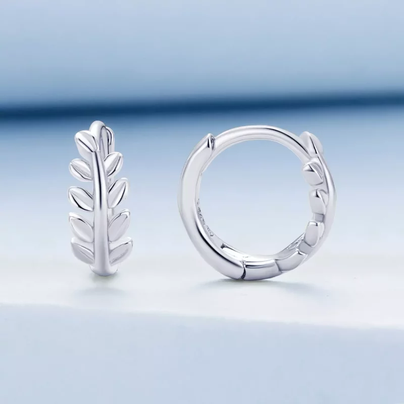 (afbeelding voor) Pandora Stijl Bladeren Hoops Oorbellen - BSE500-A - Bekijken 2