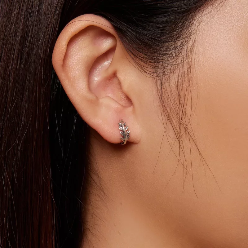 (afbeelding voor) Pandora Stijl Bladeren Hoops Oorbellen - BSE500-A - Bekijken 7