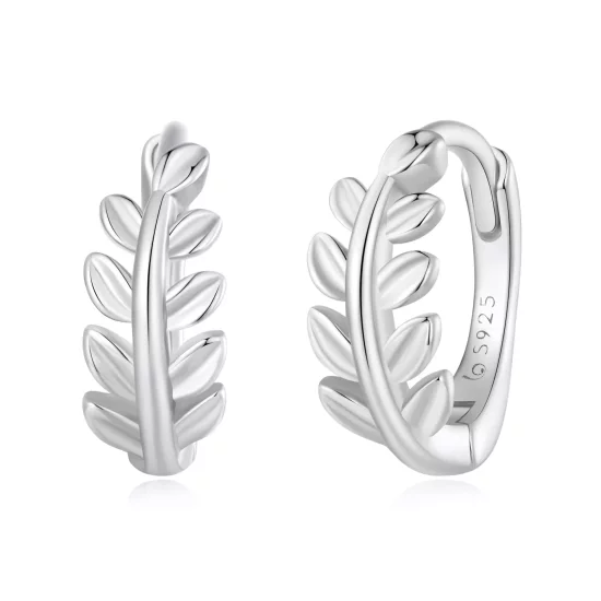 (afbeelding voor) Pandora Stijl Bladeren Hoops Oorbellen - BSE500-A