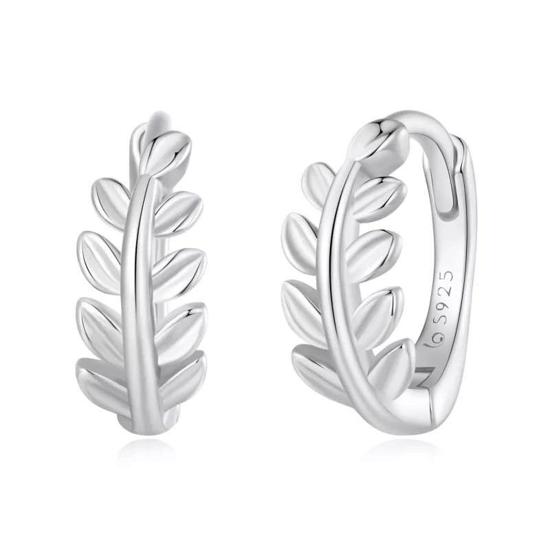 (afbeelding voor) Pandora Stijl Bladeren Hoops Oorbellen - BSE500-A