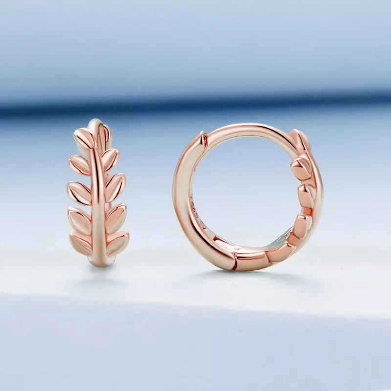 (afbeelding voor) Pandora Stijl Bladeren Hoops Oorbellen - BSE500-C - Bekijken 2