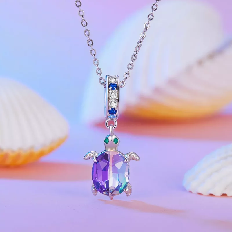(afbeelding voor) Pandora Stijl Delicate Schildpad Hanger Bedel - BSC849 - Bekijken 2