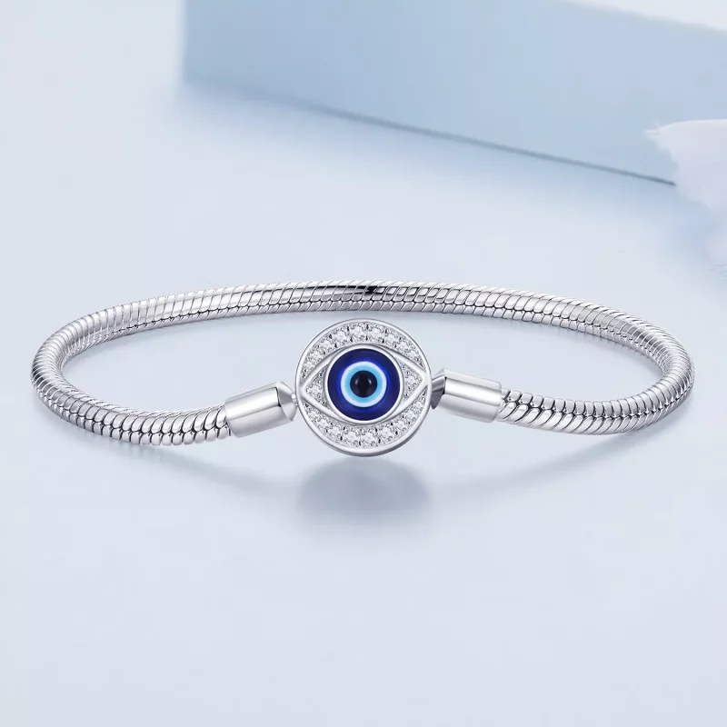 (afbeelding voor) Pandora-stijl Duivelsoog Basisketting Armband - BSB122 - Bekijken 2