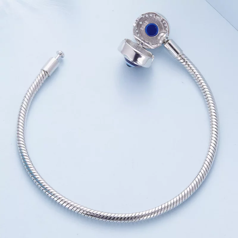 (afbeelding voor) Pandora-stijl Duivelsoog Basisketting Armband - BSB122 - Bekijken 4