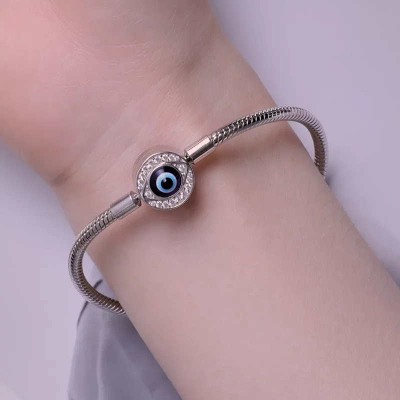 (afbeelding voor) Pandora-stijl Duivelsoog Basisketting Armband - BSB122 - Bekijken 6