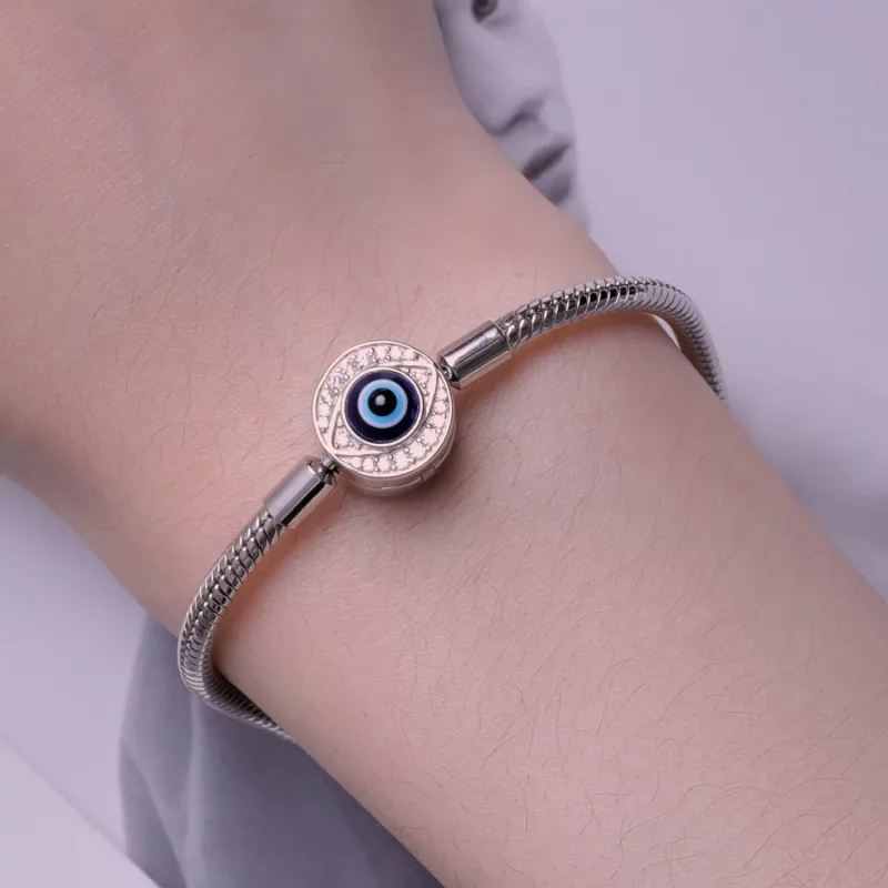 (afbeelding voor) Pandora-stijl Duivelsoog Basisketting Armband - BSB122 - Bekijken 7