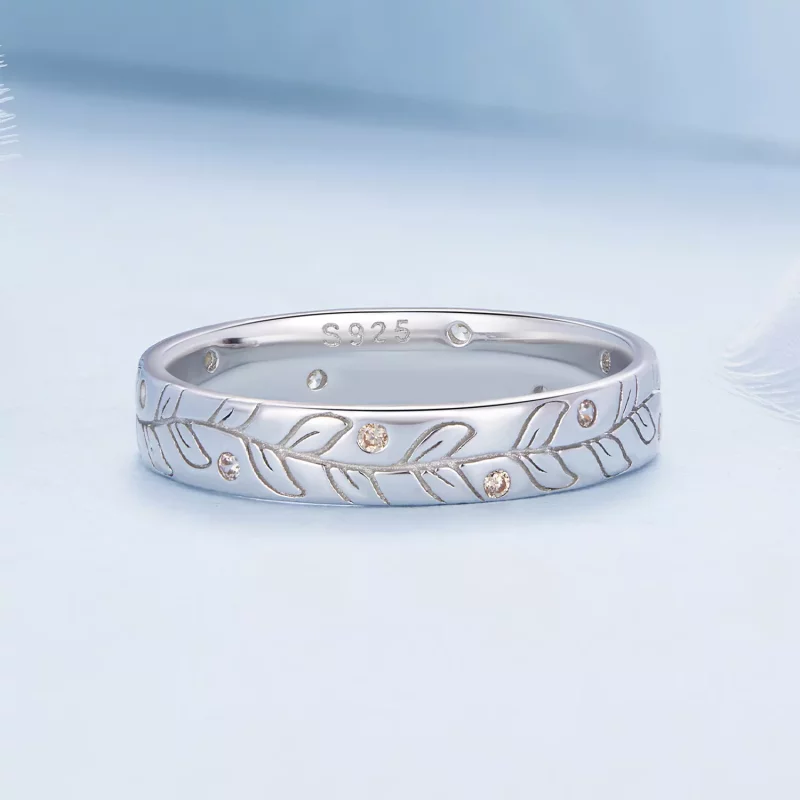 (afbeelding voor) Pandora Stijl Eenvoudige Zoete Herfstbladeren Ring - BSR444 - Bekijken 3