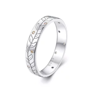 Pandora Stijl Eenvoudige Zoete Herfstbladeren Ring - BSR444 (afbeelding voor) Pandora Stijl Eenvoudige Zoete Herfstbladeren Ring - BSR444