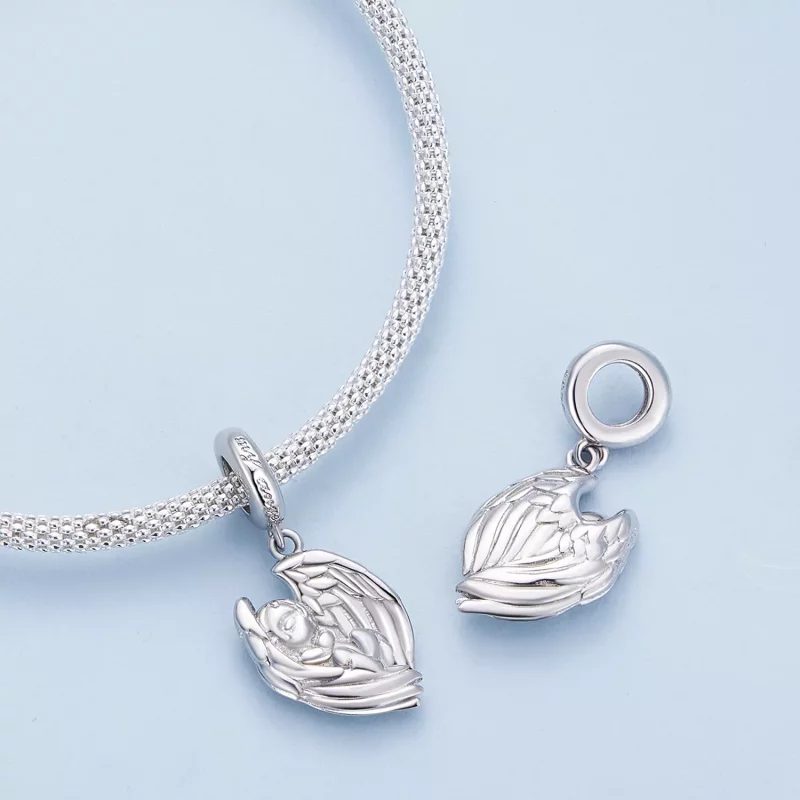 (afbeelding voor) Pandora-stijl Engel Baby Hanger Bedel - BSC851 - Bekijken 4