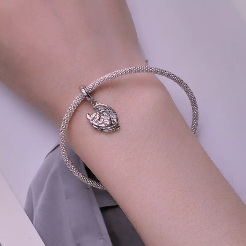 (afbeelding voor) Pandora-stijl Engel Baby Hanger Bedel - BSC851 - Bekijken 5