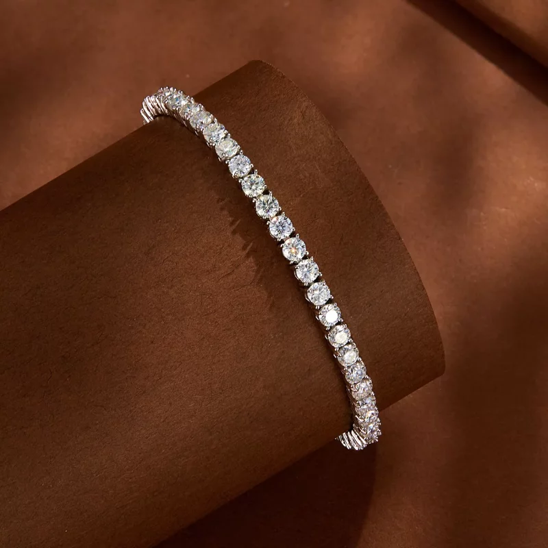 (afbeelding voor) Pandora Stijl Fijne Moissanite Armband - MSB005 - Bekijken 3