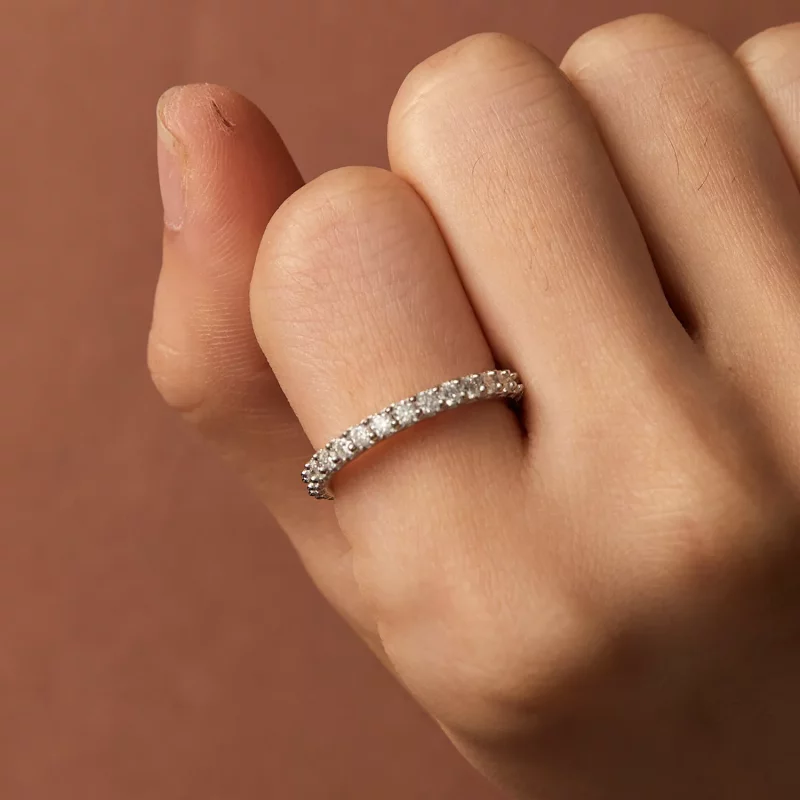 (afbeelding voor) Pandora Stijl Fijne Moissanite Diamanten Ring - MSR028 - Bekijken 7