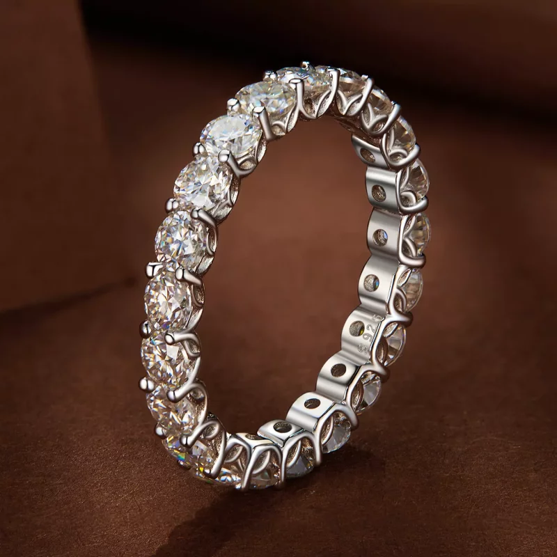 (afbeelding voor) Pandora-stijl Fijne Moissanite Ring - MSR029 - Bekijken 2