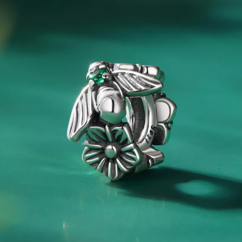 (afbeelding voor) Pandora-stijl Geluksbij Spacerring Bedel - SCC2526 - Bekijken 2