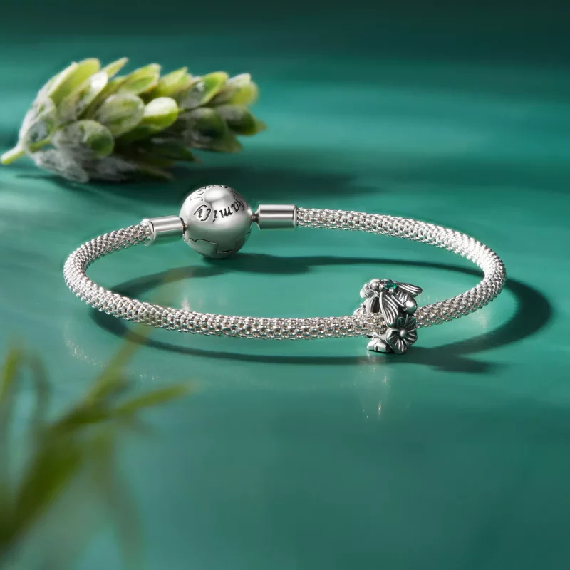 (afbeelding voor) Pandora-stijl Geluksbij Spacerring Bedel - SCC2526 - Bekijken 5