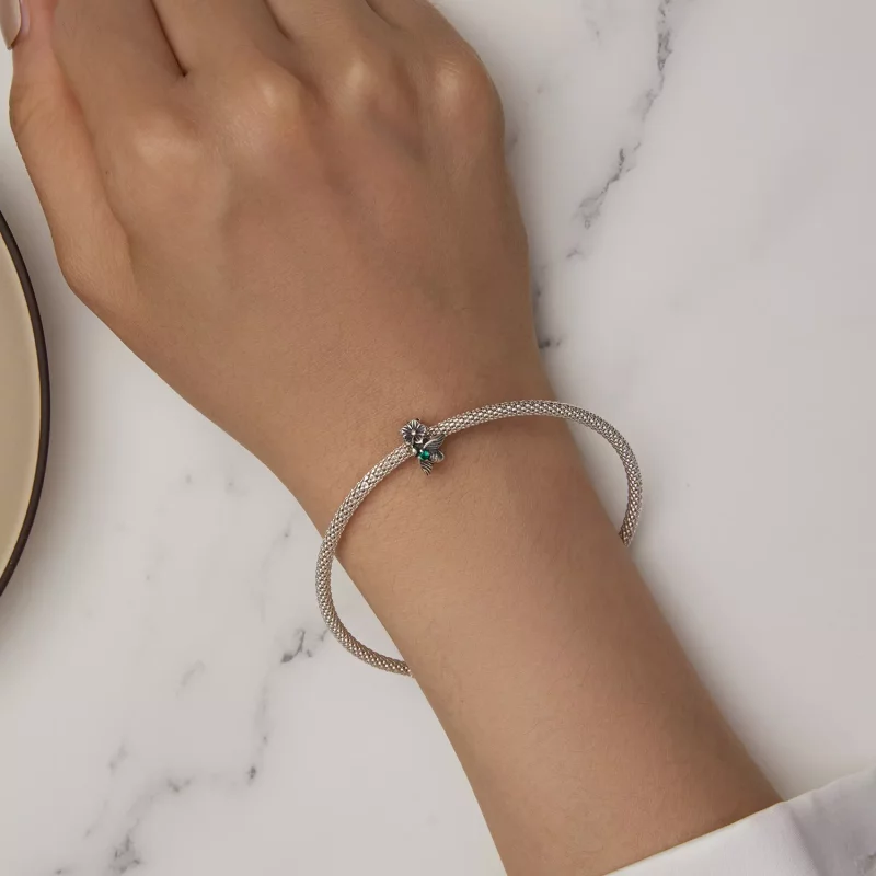(afbeelding voor) Pandora-stijl Geluksbij Spacerring Bedel - SCC2526 - Bekijken 6