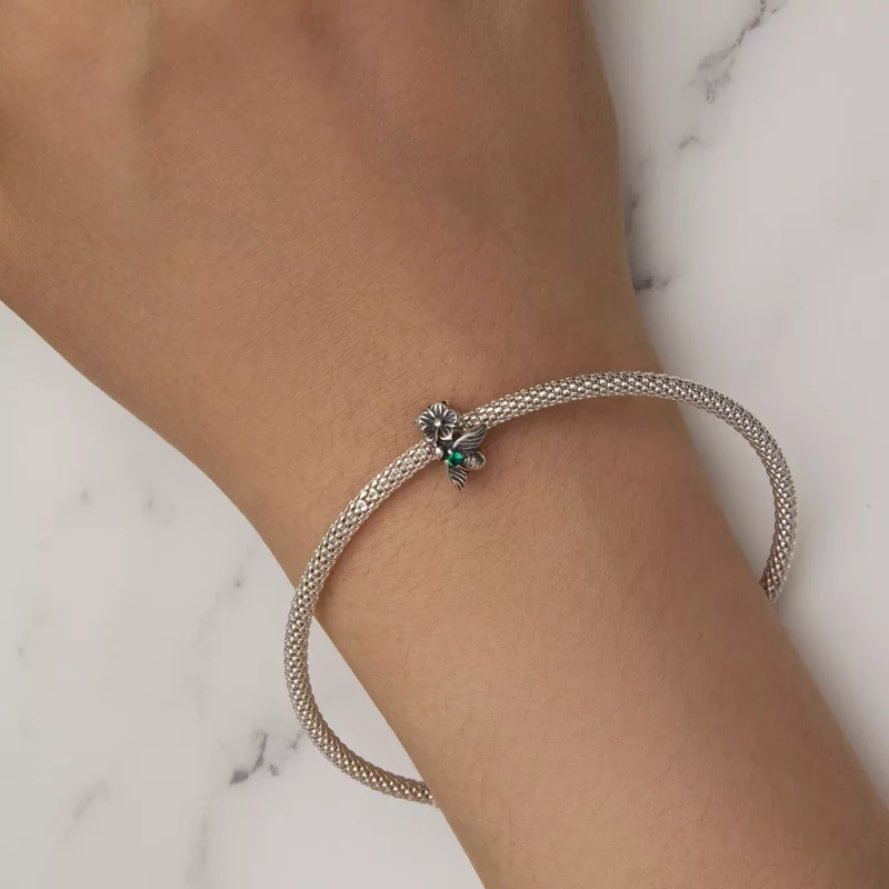 (afbeelding voor) Pandora-stijl Geluksbij Spacerring Bedel - SCC2526 - Bekijken 7