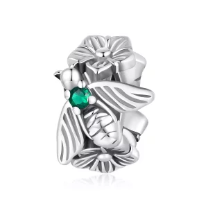 (afbeelding voor) Pandora-stijl Geluksbij Spacerring Bedel - SCC2526