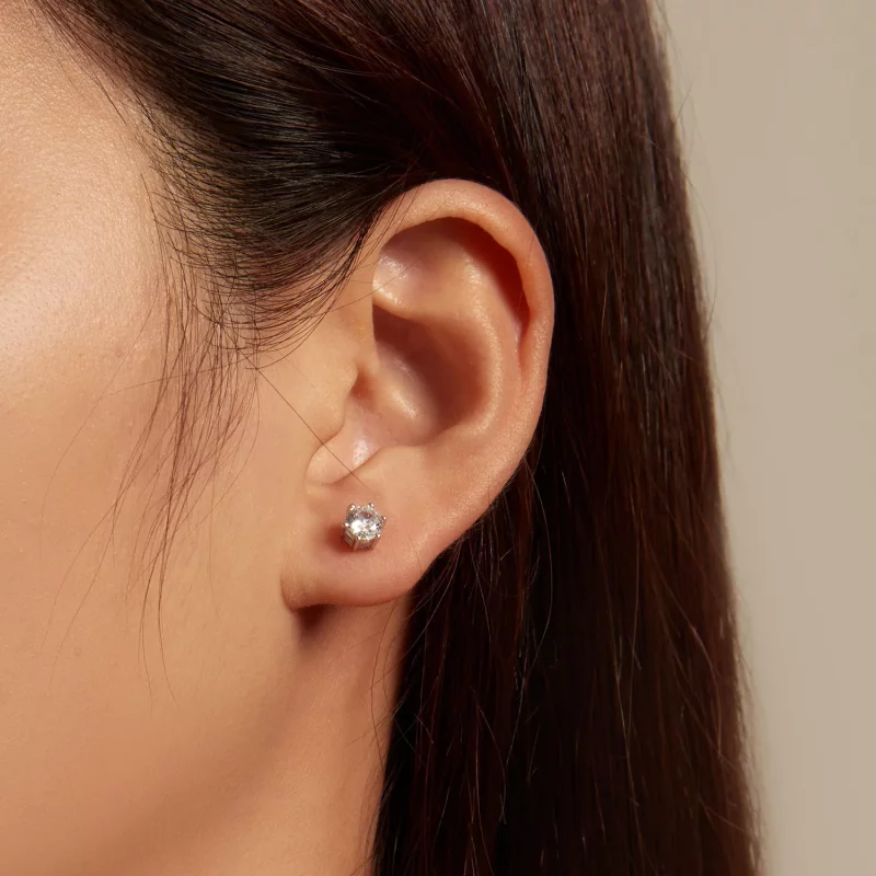(afbeelding voor) Pandora Stijl Glanzende Zirkonia Stud Oorbellen - BSE615-5L - Bekijken 2