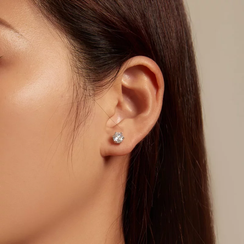(afbeelding voor) Pandora Stijl Glanzende Zirkonia Stud Oorbellen - BSE615-6L - Bekijken 2