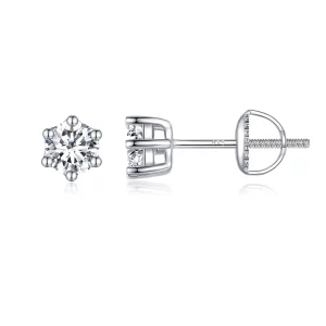 Pandora stijl Glanzende Zirkoon Stud Oorbellen - BSE615-4L (afbeelding voor) Pandora stijl Glanzende Zirkoon Stud Oorbellen - BSE615-4L