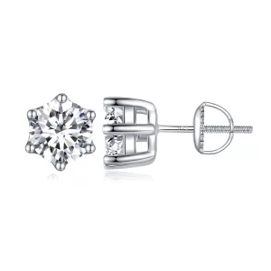 (afbeelding voor) Pandora-stijl glanzende zirkoon stud oorbellen - BSE615-7L