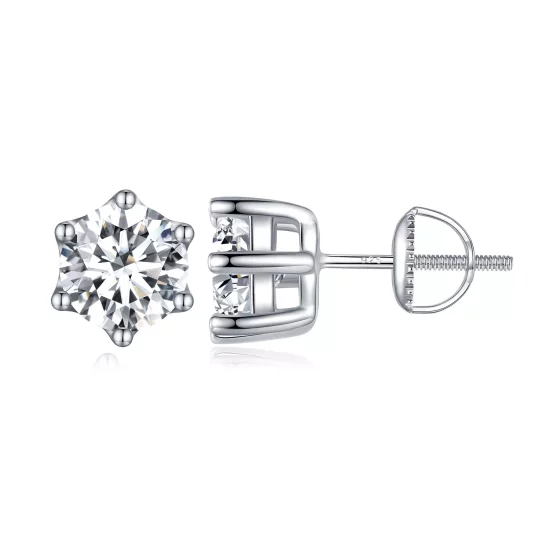 (afbeelding voor) Pandora-stijl glanzende zirkoon stud oorbellen - BSE615-7L