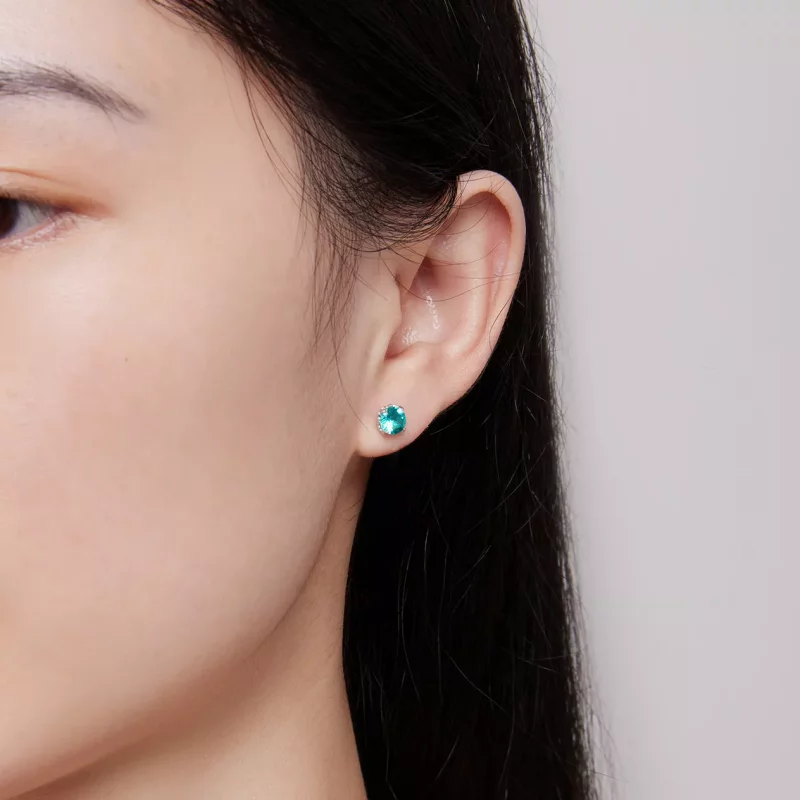 (afbeelding voor) Pandora-stijl Groene Nano Stud Oorbellen - BSE831-GN - Bekijken 5