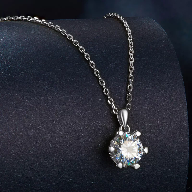 (afbeelding voor) Pandora-stijl halsketting met luxe Moissanite - MSN006-A - Bekijken 2