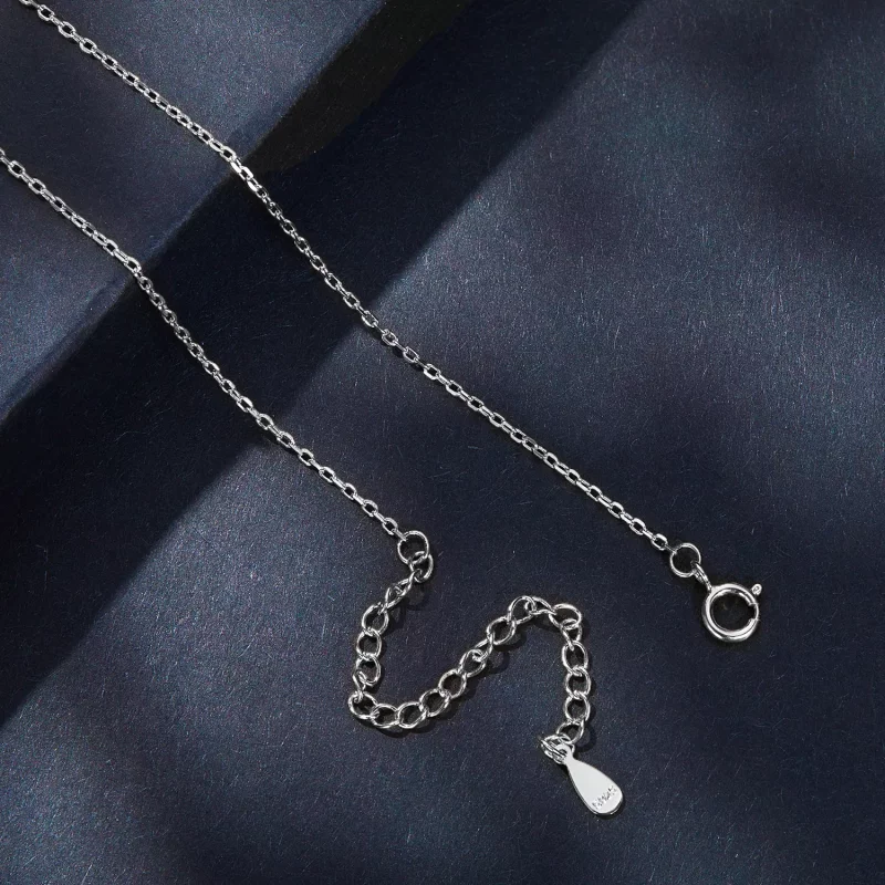 (afbeelding voor) Pandora-stijl halsketting met luxe Moissanite - MSN006-A - Bekijken 5
