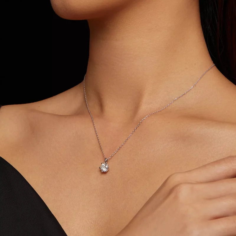 (afbeelding voor) Pandora-stijl halsketting met luxe Moissanite - MSN006-A - Bekijken 7
