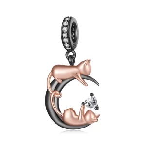 Pandora stijl Hangerbedel Spelen met Katten - SCC2518 (afbeelding voor) Pandora stijl Hangerbedel Spelen met Katten - SCC2518