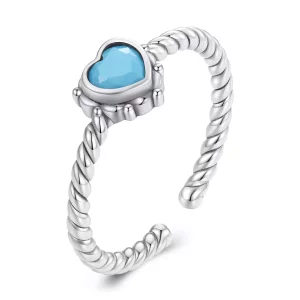 Pandora Stijl Hartvormige Open Ring - SCR927 (afbeelding voor) Pandora Stijl Hartvormige Open Ring - SCR927