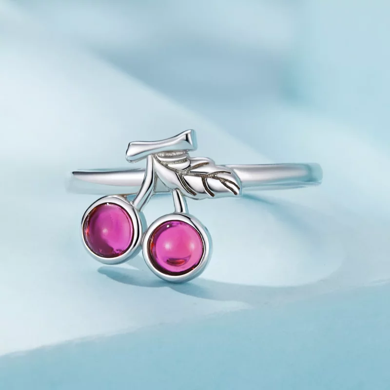 (afbeelding voor) Pandora Stijl Kersen Open Ring - SCR936 - Bekijken 3